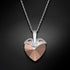 Серебряный кулон "Купидон (Light Siam Shimmer)" с кристаллами Swarovski™
